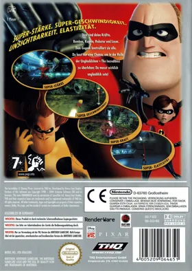 Disney-Pixar The Incredibles box cover back